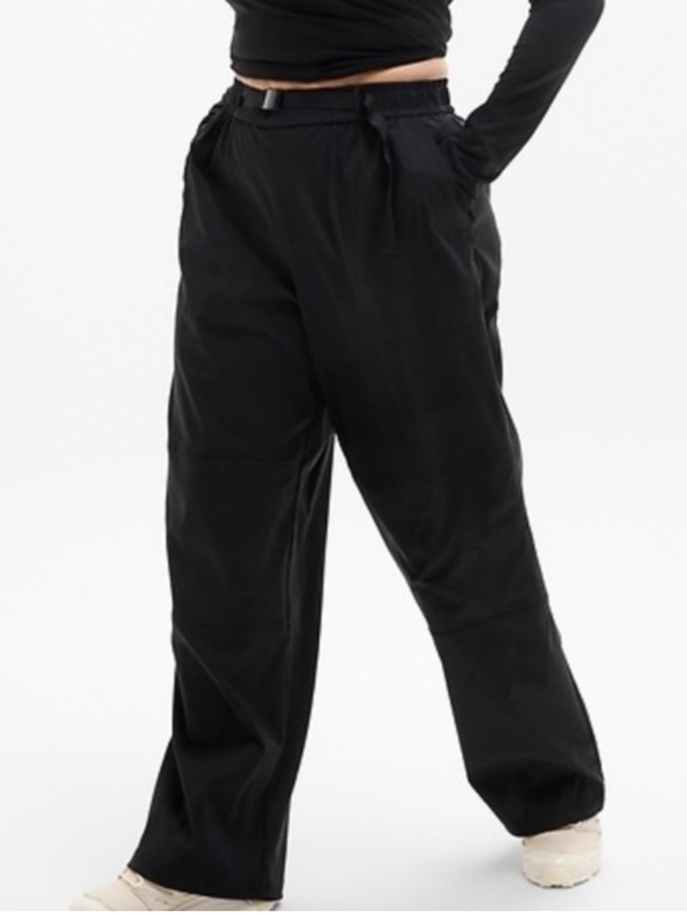 Athleta Highland High Rise Utility Pant Black Medium Hiking Travel Lightweight